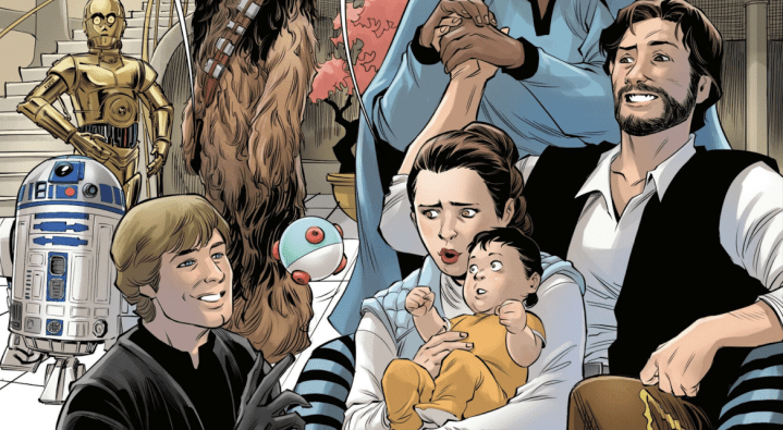 New Star Wars comic shows the original trilogy heroes celebrating the birth of Ben&nbsp;Solo